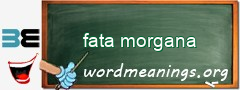 WordMeaning blackboard for fata morgana